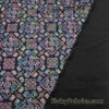 Rainbow Metallic Foil Bandana Print on Black 4-Way Stretch Spandex Fabric