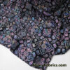 Rainbow Metallic Foil Bandana Print on Black 4-Way Stretch Spandex Fabric