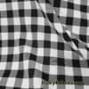 Black and White Checkered Poplin Fabric
