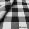Black and White Checkered Poplin Fabric