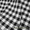 Black and White Checkered Poplin Fabric
