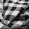 Black and White Checkered Poplin Fabric