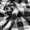 Black and White Checkered Poplin Fabric