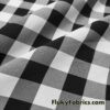 Black and White Checkered Poplin Fabric