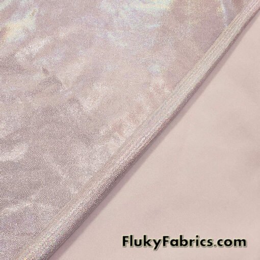 Blush Iridescent Hologram Spandex Fabric
