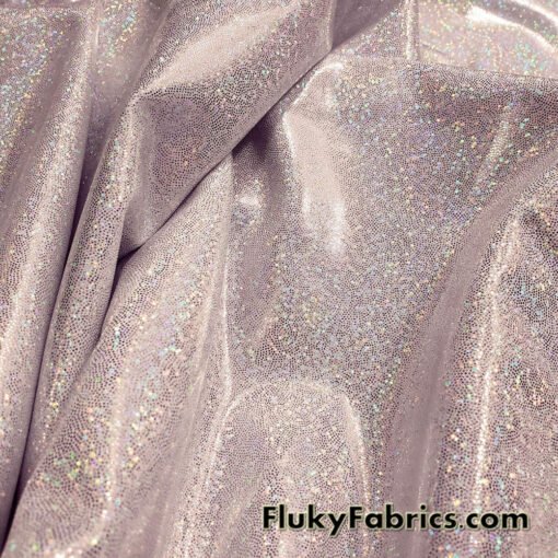 Blush Iridescent Hologram Spandex Fabric