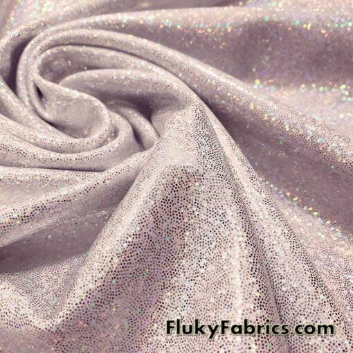 Blush Iridescent Hologram Spandex Fabric