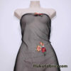 Colorful Embroidered Wildflower Mesh Fabric – 2-Way Stretch Black Sheer Poly Spandex