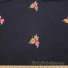 Colorful Embroidered Wildflower Mesh Fabric – 2-Way Stretch Black Sheer Poly Spandex