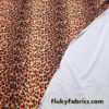 Fiery Jaguar Animal Print Spandex Fabric