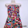 Flags of the World Print – 4-Way Stretch White Nylon Spandex Fabric