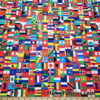 Flags of the World Print – 4-Way Stretch White Nylon Spandex Fabric