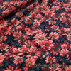 Floral Cotton Spandex Jersey Knit – Salmon Teal Orange Black 4-Way Stretch Knit Fabric