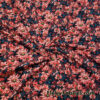 Floral Cotton Spandex Jersey Knit – Salmon Teal Orange Black 4-Way Stretch Knit Fabric