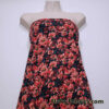 Floral Cotton Spandex Jersey Knit – Salmon Teal Orange Black 4-Way Stretch Knit Fabric