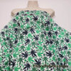 Green & Black Cannabis Leaf Polyester Poplin Fabric