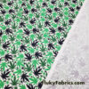 Green & Black Cannabis Leaf Polyester Poplin Fabric