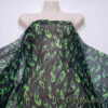 Green Flame Print Power Mesh Fabric 4-Way Stretch Nylon Spandex