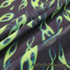 Green Flame Print Power Mesh Fabric 4-Way Stretch Nylon Spandex