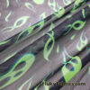 Green Flame Print Power Mesh Fabric 4-Way Stretch Nylon Spandex