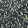 Green Flame Print Power Mesh Fabric 4-Way Stretch Nylon Spandex