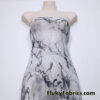 Marble Print Power Mesh White Gray Black 4-Way Stretch Sheer Spandex Fabric