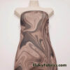 Mocha Swirl Mesh – Chocolate Lava Print Sheer 4-Way Stretch Spandex Fabric