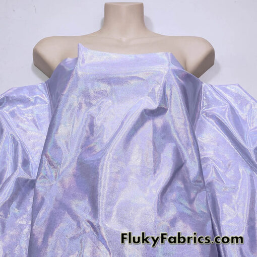 Pastel Lavender Iridescent Hologram Spandex Fabric