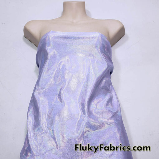 Pastel Lavender Iridescent Hologram Spandex Fabric