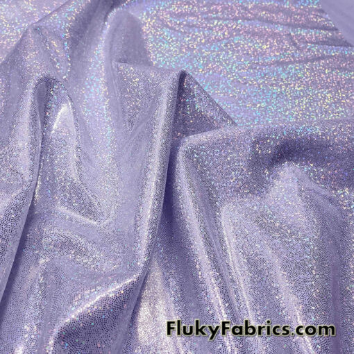 Pastel Lavender Iridescent Hologram Spandex Fabric