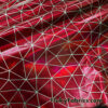 Shattered Glass Red Metallic Foil 4-Way Stretch Nylon Spandex Fabric