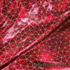 Shattered Glass Red Metallic Foil 4-Way Stretch Nylon Spandex Fabric