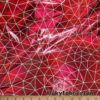 Shattered Glass Red Metallic Foil 4-Way Stretch Nylon Spandex Fabric