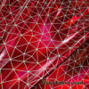 Shattered Glass Red Metallic Foil 4-Way Stretch Nylon Spandex Fabric