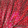 Shattered Glass Red Metallic Foil 4-Way Stretch Nylon Spandex Fabric