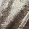 Gold Crushed Ice Velvet Fabric with Iridescent Metallic Exotic Dragon Scales