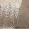 Gold Crushed Ice Velvet Fabric with Iridescent Metallic Exotic Dragon Scales