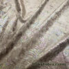 Gold Crushed Ice Velvet Fabric with Iridescent Metallic Exotic Dragon Scales