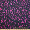 Hot Pink Flame Print Power Mesh Fabric 4-Way Stretch Nylon Spandex