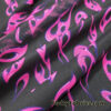 Hot Pink Flame Print Power Mesh Fabric 4-Way Stretch Nylon Spandex