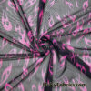 Hot Pink Flame Print Power Mesh Fabric 4-Way Stretch Nylon Spandex