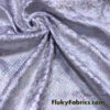 Iridescent Metallic Exotic Dragon Scales on Lilac Crushed Ice Velvet Fabric