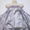 Iridescent Metallic Exotic Dragon Scales on Lilac Crushed Ice Velvet Fabric