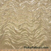 Zebra/Tiger Gold Metallic Foil on Gold Crushed Velvet Fabric