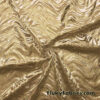 Zebra/Tiger Gold Metallic Foil on Gold Crushed Velvet Fabric