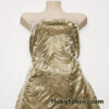 Zebra/Tiger Gold Metallic Foil on Gold Crushed Velvet Fabric