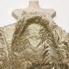 Zebra/Tiger Gold Metallic Foil on Gold Crushed Velvet Fabric