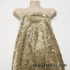 Zebra/Tiger Gold Metallic Foil on Gold Crushed Velvet Fabric