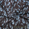 Blue Flame Print Power Mesh Fabric 4-Way Stretch Nylon Spandex @flukyfabrics