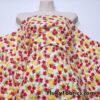 Lemon & Floral Toss Print Nylon Spandex Fabric